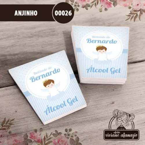 Adesivo Bisnaga Álcool Gel Anjinho - 00026