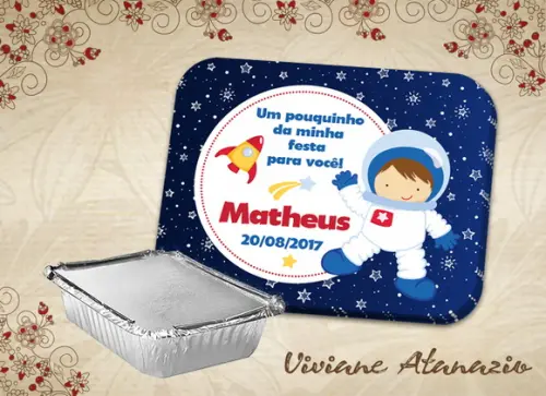 Adesivo Marmitinha Astronauta - 00409