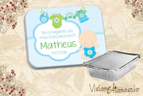 Adesivo Marmitinha Chá de Bebê - 00339