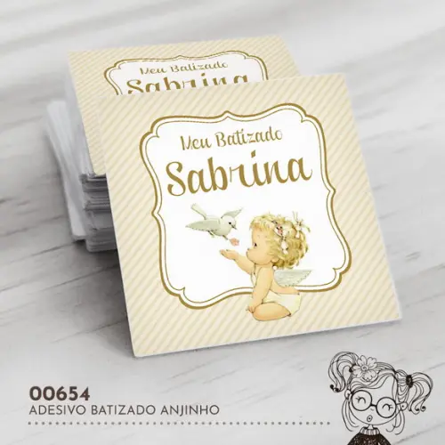 Adesivo Quadrado Anjinho - 00654
