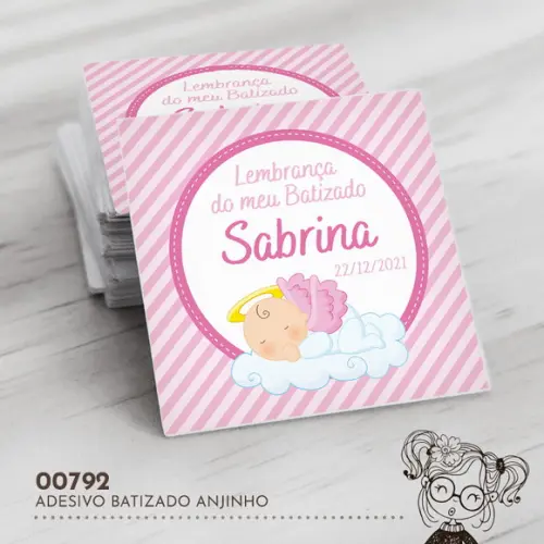 Adesivo Quadrado Anjinho - 00792