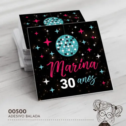 Adesivo Quadrado Balada - 00500