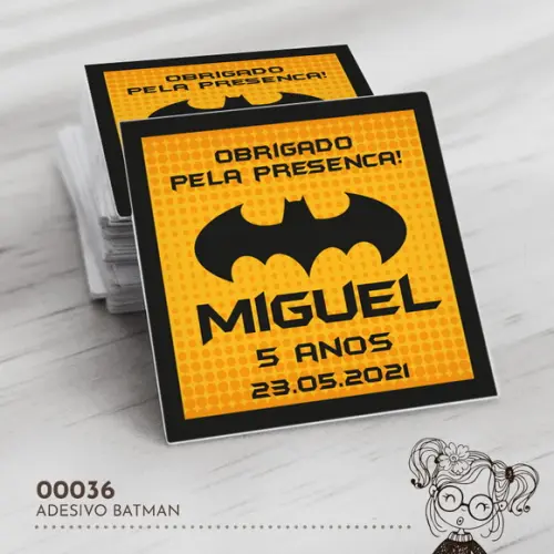 Adesivo Quadrado Batman - 00036