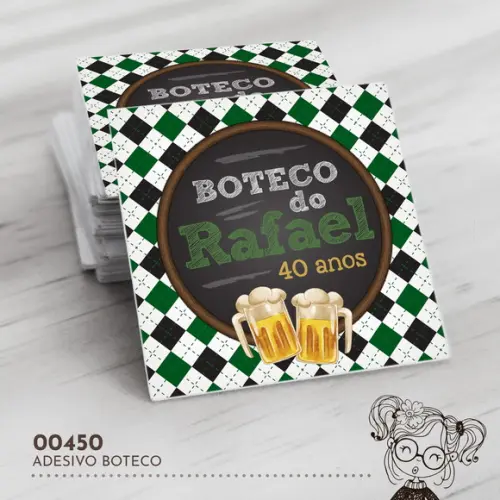 Adesivo Quadrado Boteco - 00450