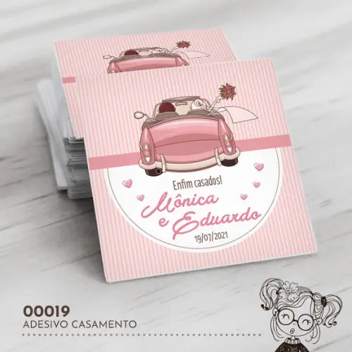 Adesivo Quadrado Casamento - 00019