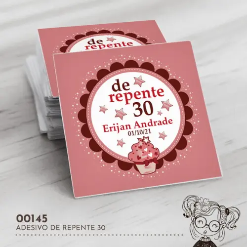 Adesivo Quadrado de Repente 30 - 00145