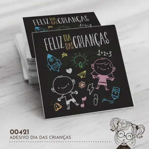 Adesivo Quadrado Dia das Crianças - 00421