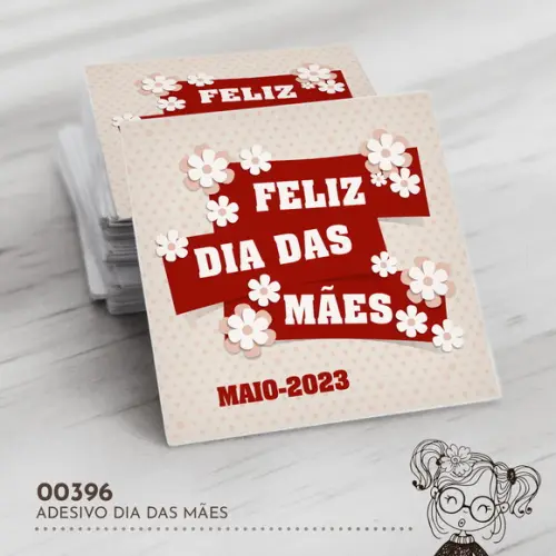 Adesivo Quadrado Dia das Mães - 00396