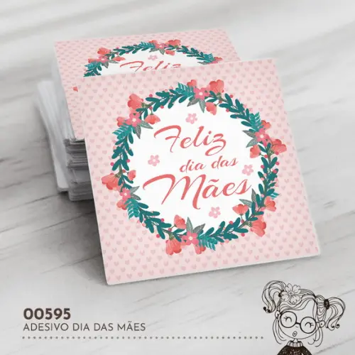 Adesivo Quadrado Dia das Mães - 00595