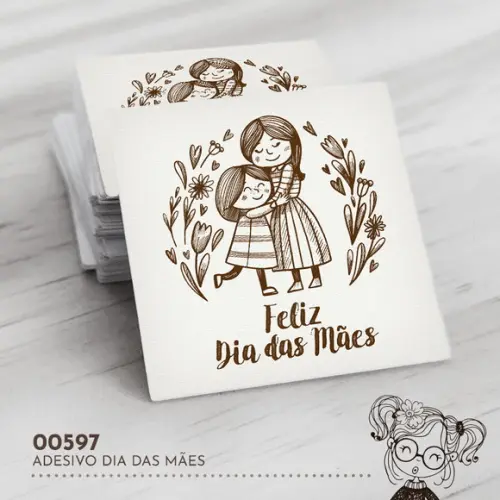 Adesivo Quadrado Dia das Mães - 00597