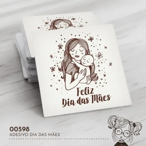 Adesivo Quadrado Dia das Mães - 00598