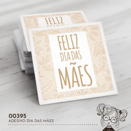 Adesivo Quadrado Dia das Mães - 00395