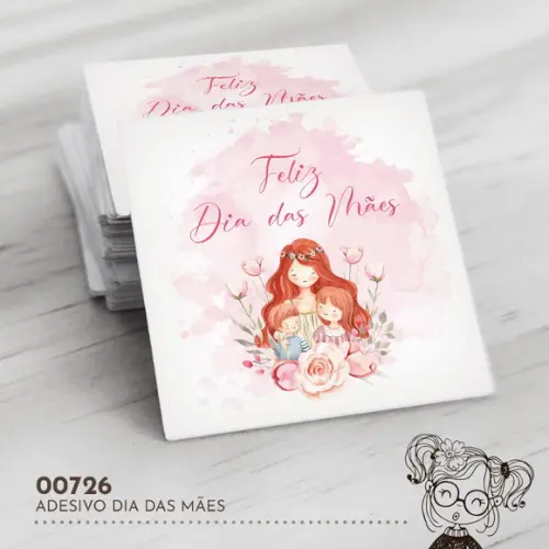 Adesivo Quadrado Dia das Mães - 00726