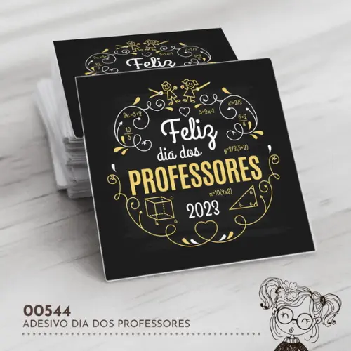 Adesivo Quadrado Dia dos Professores - 00544