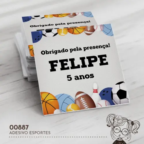 Adesivo Quadrado Esportes - 00887