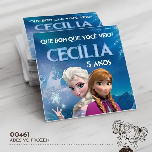 Adesivo Quadrado Frozen - 00461