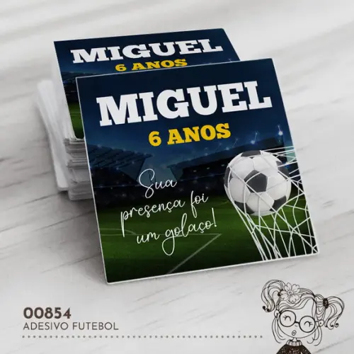 Adesivo Quadrado Futebol - 00854