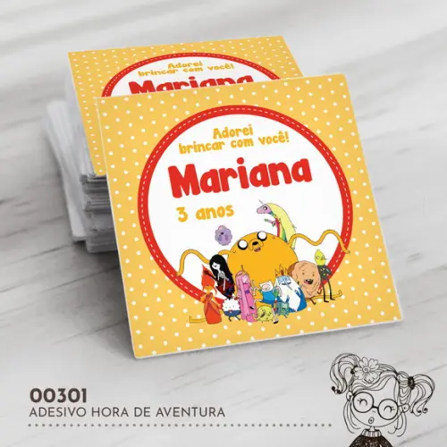 Adesivo Quadrado Hora de Aventura - 00301