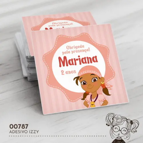 Adesivo Quadrado Izzy - 00787