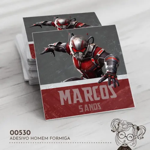 Adesivo Quadrado Homem Formiga - 00530