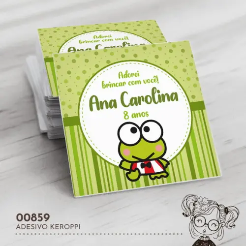 Adesivo Quadrado Keroppi - 00859