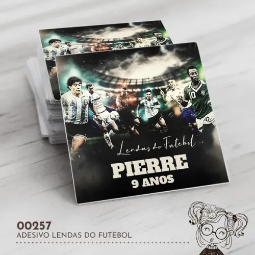 Adesivo Quadrado Lendas do Futebol - 00257