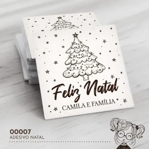 Adesivo Quadrado Natal - 00007