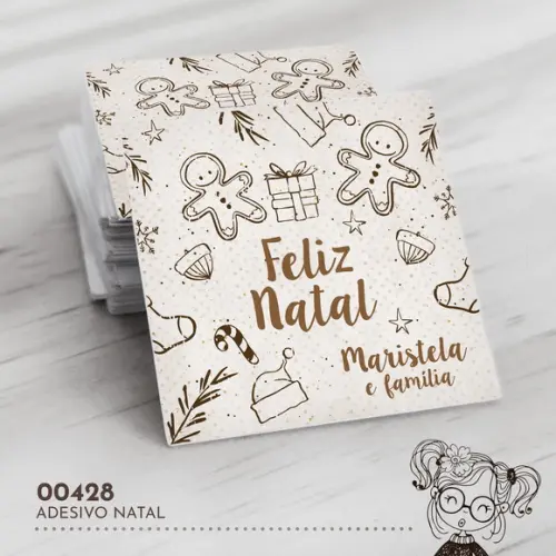 Adesivo Quadrado Natal - 00428