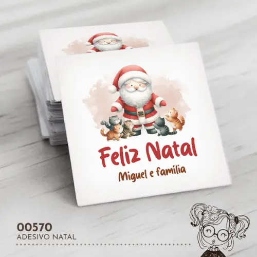 Adesivo Quadrado Natal - 00570