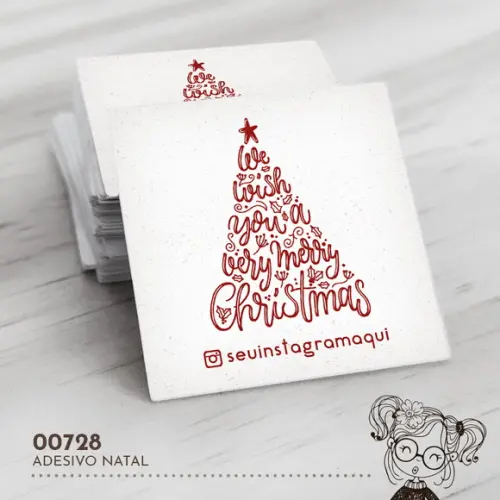 Adesivo Quadrado Natal - 00728