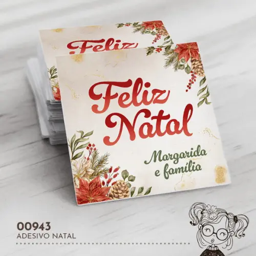 Adesivo Quadrado Natal - 00943
