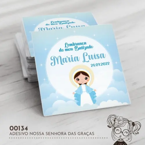 Adesivo Quadrado Nossa Senhora das Graças - 00134