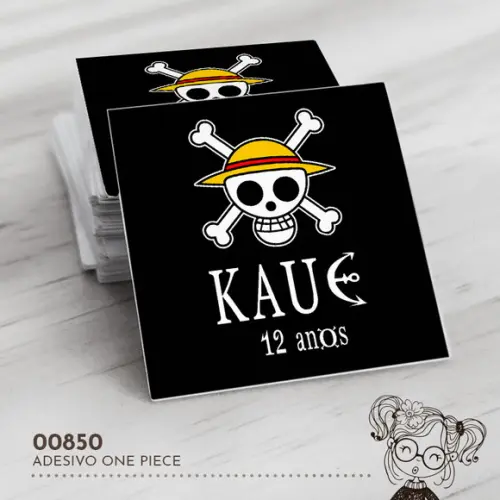 Adesivo Quadrado One Piece - 00850