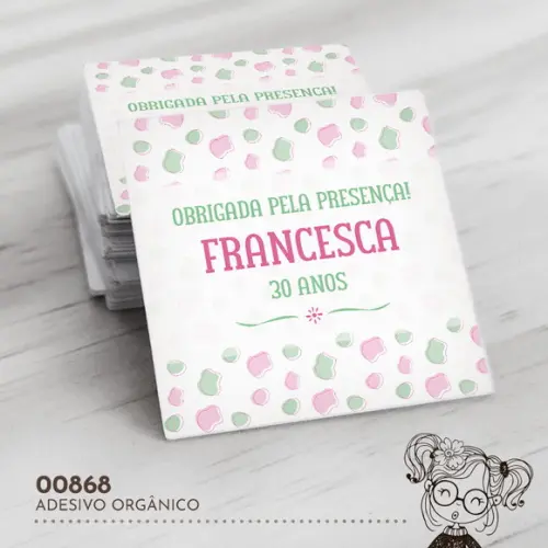 Adesivo Quadrado Orgânico - 00868