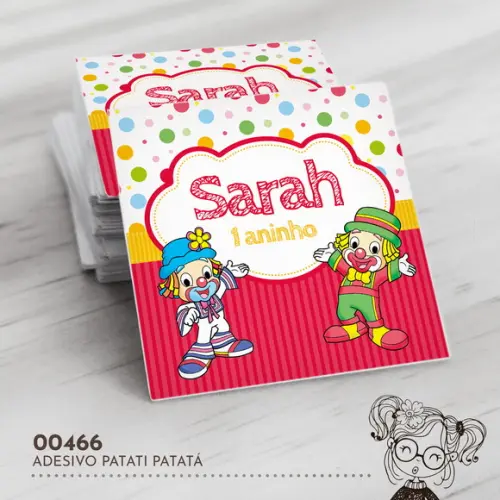 Adesivo Quadrado Patati Patatá - 00466