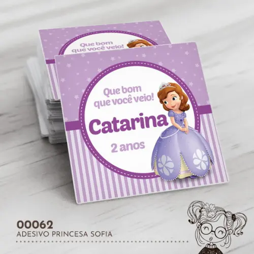 Adesivo Quadrado Princesa Sofia - 00062
