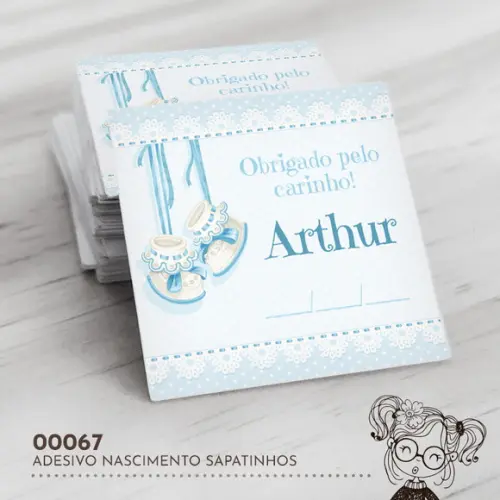 Adesivo Quadrado Sapatinhos - 00067