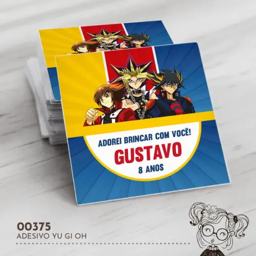 Adesivo Quadrado Yu Gi Oh - 00375