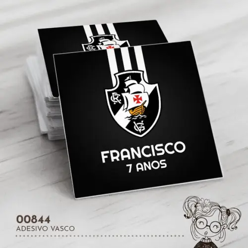 Adesivo Quadrado Vasco - 00844
