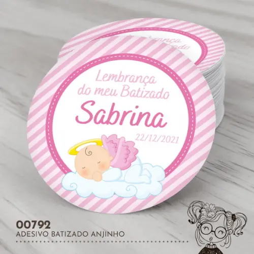 Adesivo Redondo Anjinho - 00792