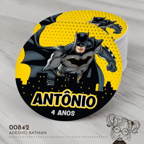 Adesivo Redondo Batman - 00842