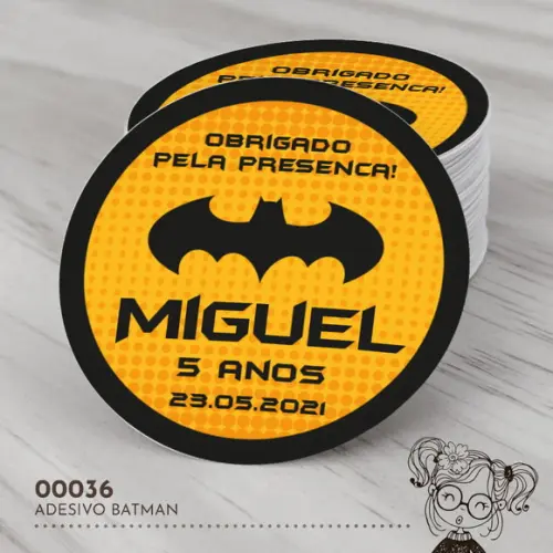 Adesivo Redondo Batman - 00036