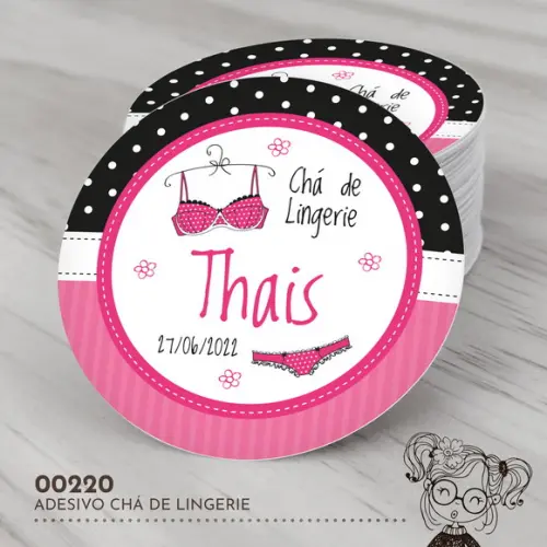 Adesivo Redondo Chá de Lingerie - 00220