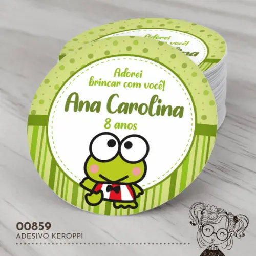 Adesivo Redondo Keroppi - 00859