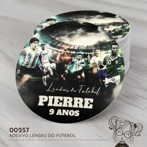 Adesivo Redondo Lendas do Futebol - 00257