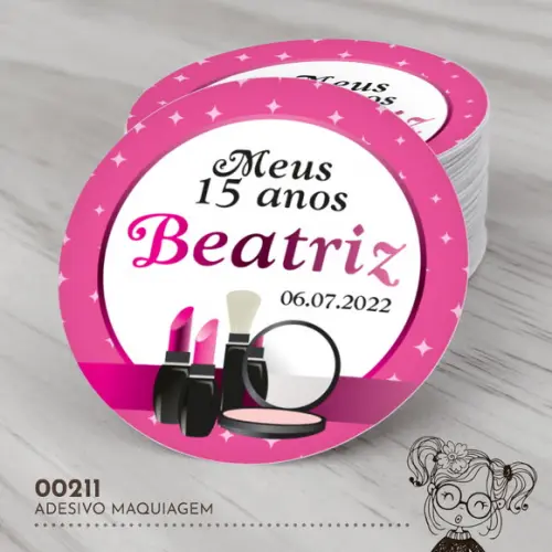 Adesivo Redondo Maquiagem - 00211