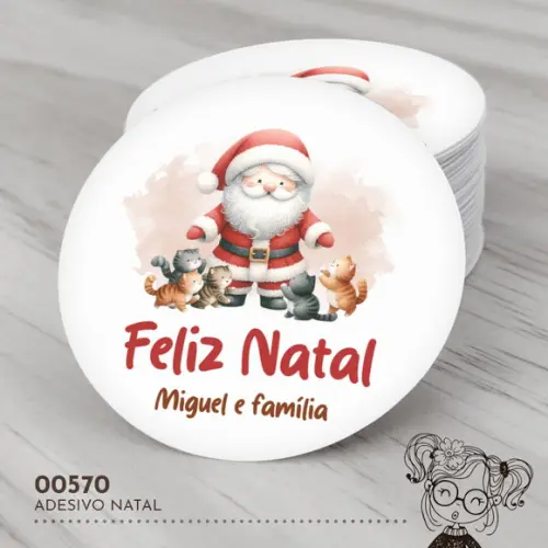 Adesivo Redondo Natal - 00571