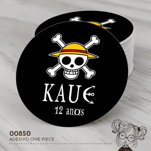 Adesivo Redondo One Piece - 00850