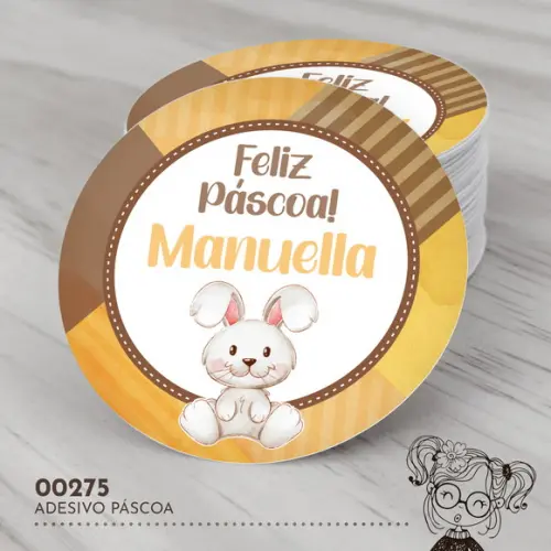 Adesivo Redondo Páscoa - 00275