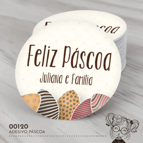 Adesivo Redondo Páscoa - 00120